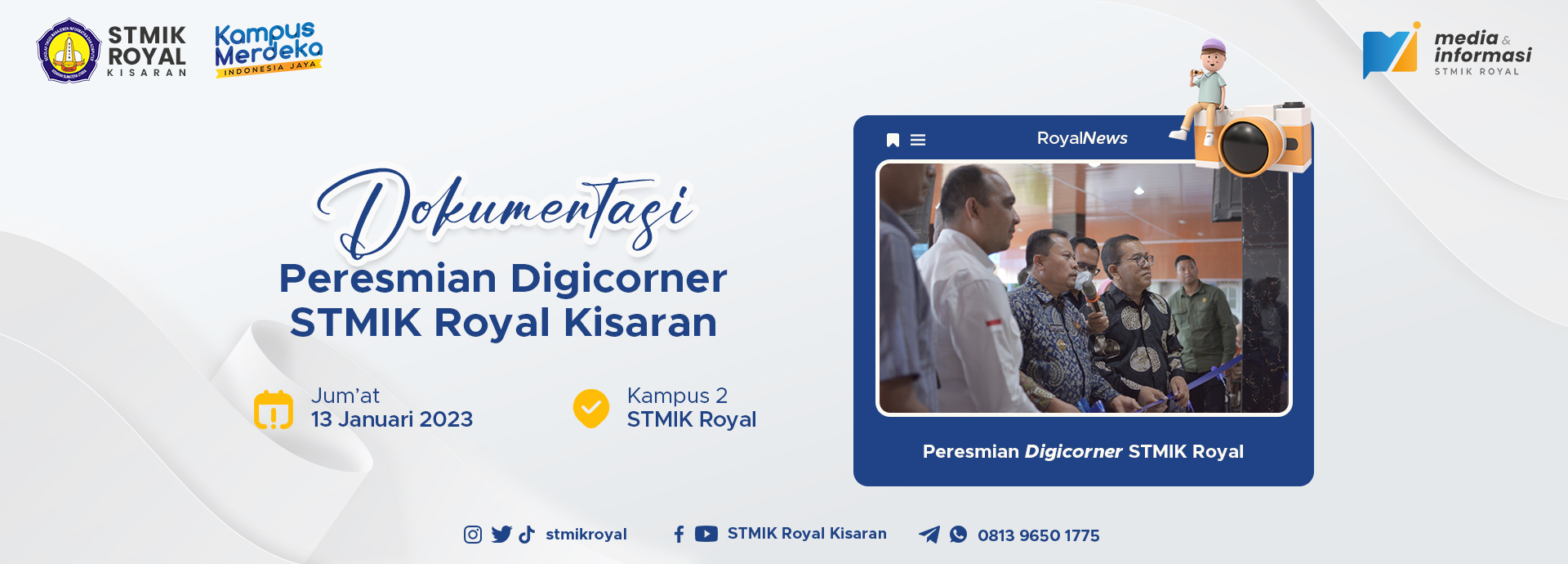 [16-01-2023] Dokumentasi Peresmian DigiCorner STMIK Royal oleh Bank Indoensia- Benner Web